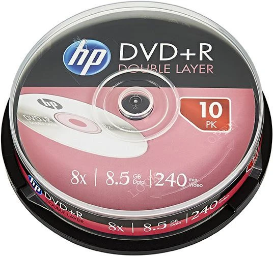 DVD+R HP 8,5 GB (240 min.) DL 8x 10-cake