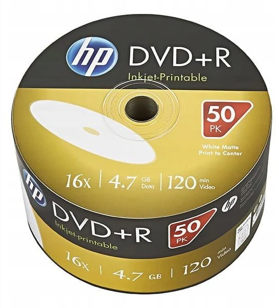 Verbatim HP DVD+R, rašalinis spausdinimas, DRE00070WIP-3, 4,7 GB, 16 kartų, dideliais kiekiais, 50 vnt. pakuotė, 69304, 12 cm, duomenų archyvavimui