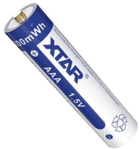 Xtar AAA 1.5V baterija, šoninis kampas