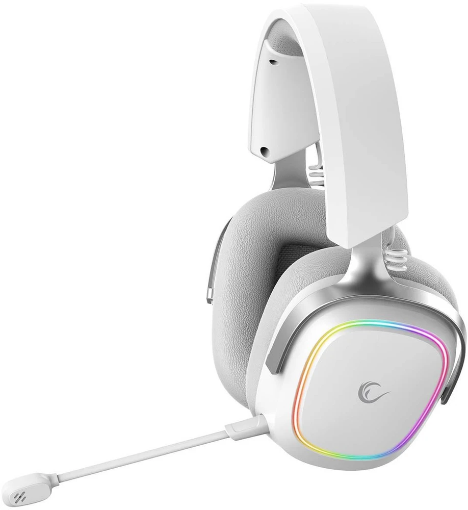Ausinės su mikrofonu Rampage RETSU Baltos/Pilkos Belaidės 2.4G Bluetooth