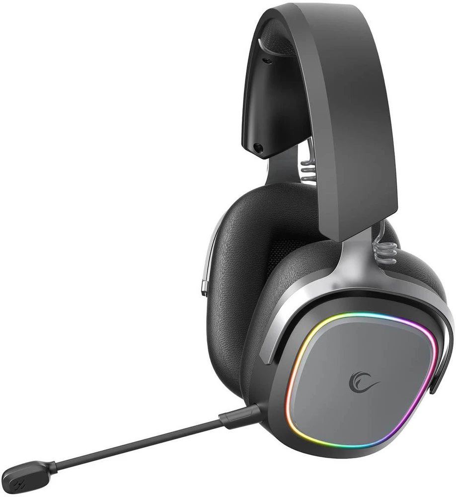 Ausinės su mikrofonu Rampage RETSU Juodos/Pilkos Belaidės 2.4G Bluetooth