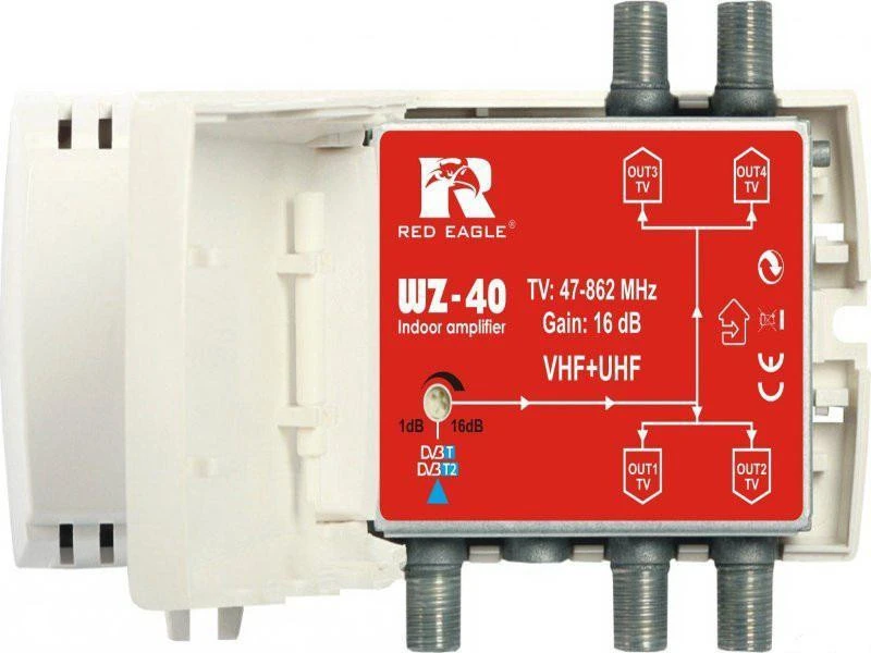 Red Eagle Raudona Eagle DVB-T/T2 WZ-40 Raudonas EAGLE stiprintuvas