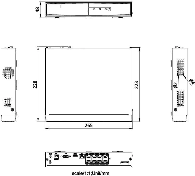 IP REGISTRATORIUS DS-7108NI-Q1/8P/M(D) 8 KANALŲ, 8 PoE Hikvision