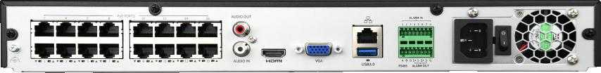 BCS BCS-P-NVR1602-A-4KE-16P(3) tinklinis vaizdo įrašymo įrenginys (NVR) 1U Juoda