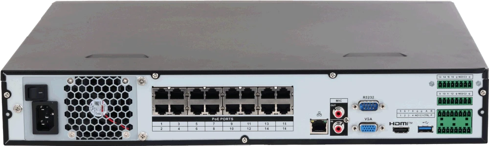 IP REGISTRATORIUS NVR4416-16P-EI 16 KANALŲ +16-PORTINIS SWITCH POE WizSense DAHUA