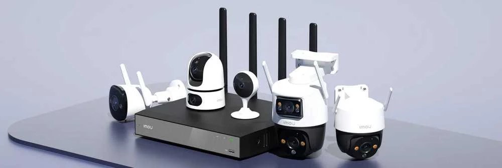 IMOU 10 kanalų įrašymo įrenginys, 4 WiFi antenos, 6 mikrofonai, garsiakalbis, HDMI, VGA, NVR-N110W-8A0E