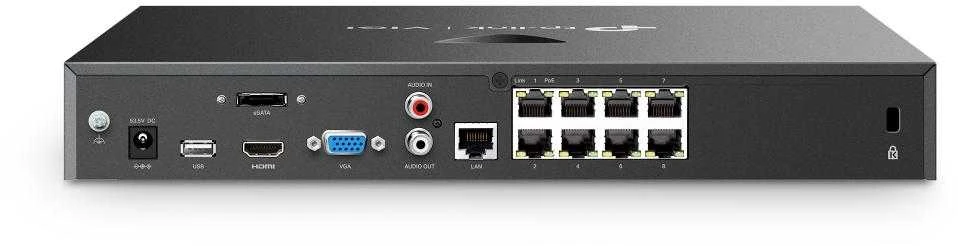 Tinklo Priedas - TP-LINK VIGI NVR2008H-8MP 8MP, PoE+, USB 2.0, eSATA