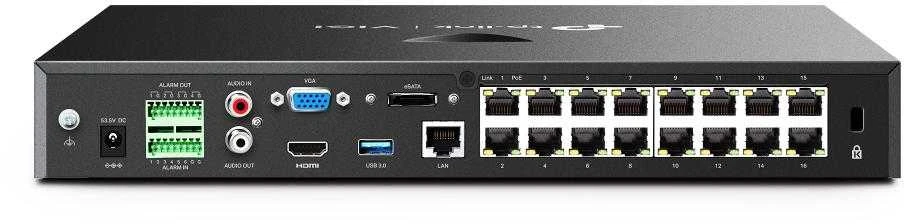 TP-LINK | PoE+ tinklo vaizdo įrašymo įrenginys | VIGI NVR2016H-16P | 2 | 16 kanalas