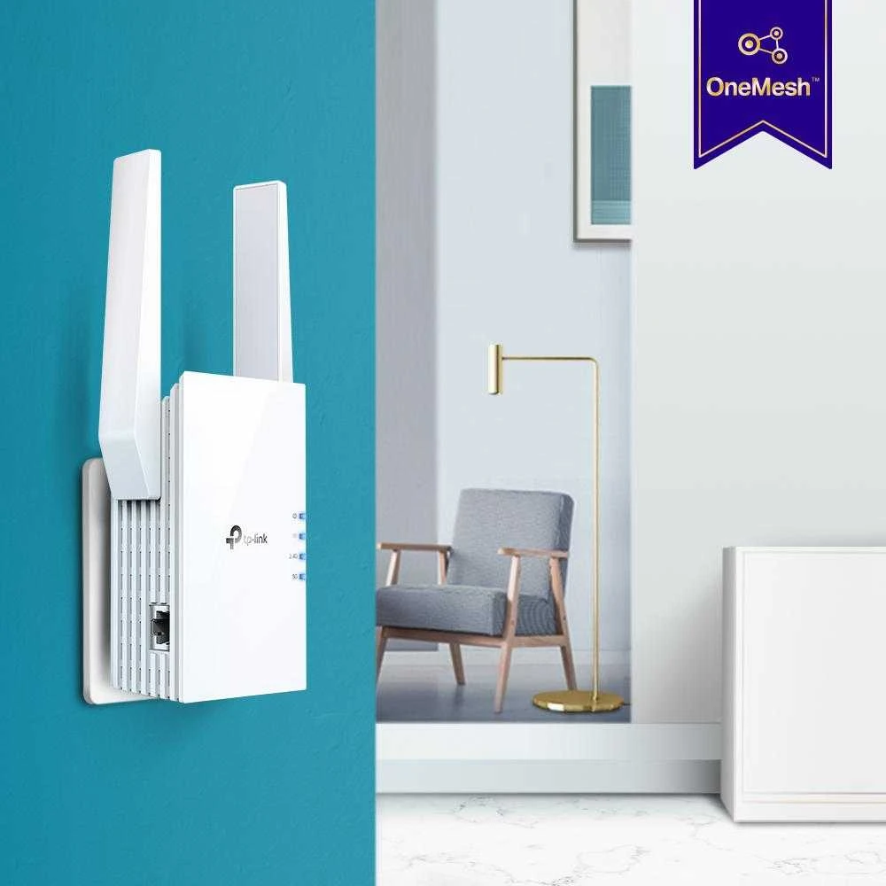 TP-LINK | Range Extender | RE605X | 802.11ax | Tinklelio atramos Nr. | 574+1201 Mbit/s | 10/100/1000 Mbit/s | Ethernet LAN (RJ-45) jungtys 1 | Nėra mobiliojo plačiajuosčio ryšio | MU-MiMO Nr. | Antenos tipas 2x išorinė