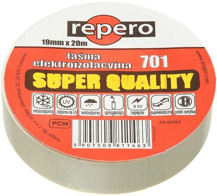Blue Line REPERO 701 izoliacinė juosta balta 19 mm x 20 m