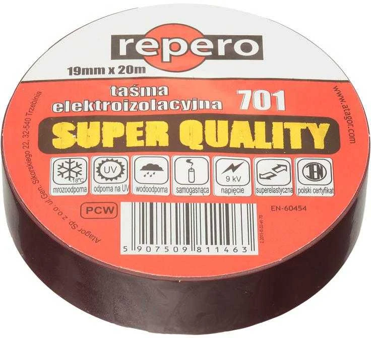 REPERO 701 RUDOS SPALVOS IZOLIACINĖ JUOSTĖ 19 MM X 20 M