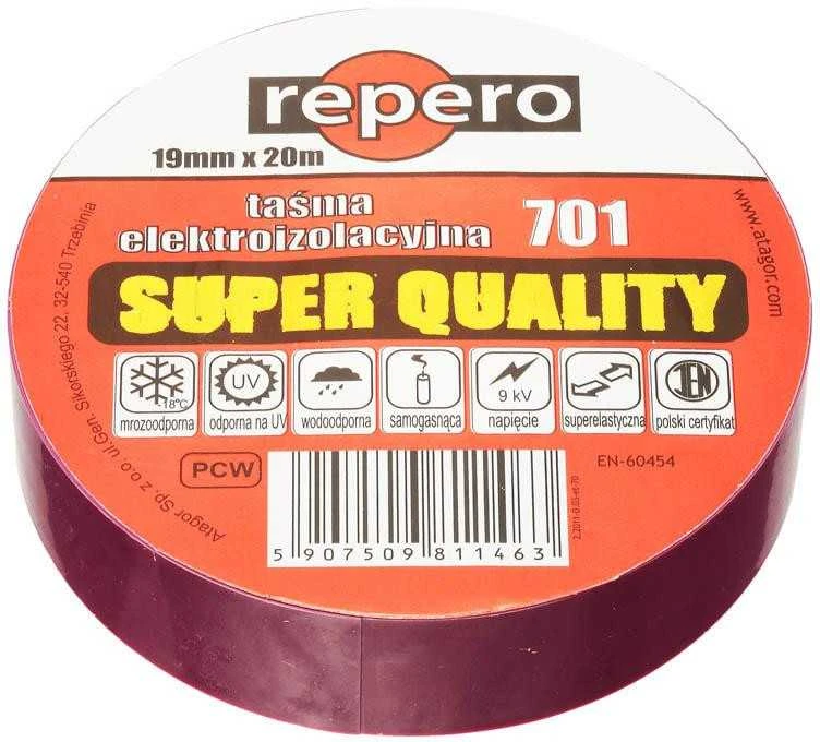 REPERO 701 violetinė izoliacinė juosta 19 mm x 20 m