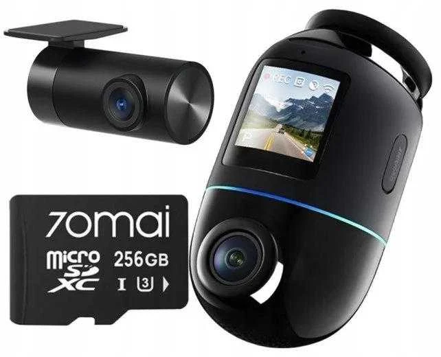 70mai Omni X800 4K set Juoda + karta 70mai SD 256GB