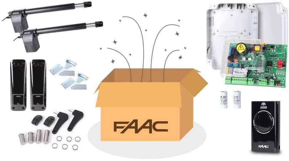 Alfa Long komplektas - FAAC 414 10m dvivėriams vartams