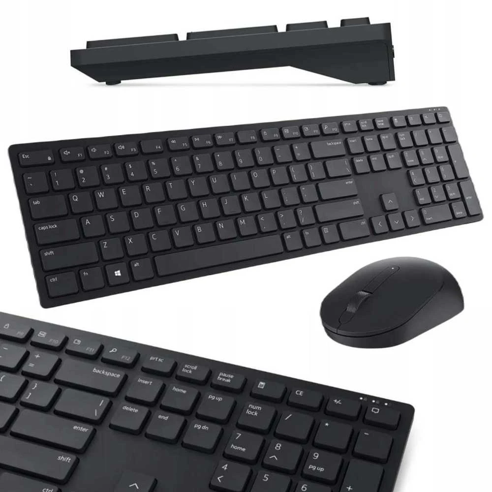 Dell Pro Belaidė klaviatūra ir pelė - KM5221W - US International (QWERTY) - Juodas (RTL BOX)
