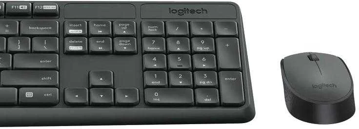 Belaidis klaviatūros ir pelės rinkinys Logitech MK235, US išdėstymas