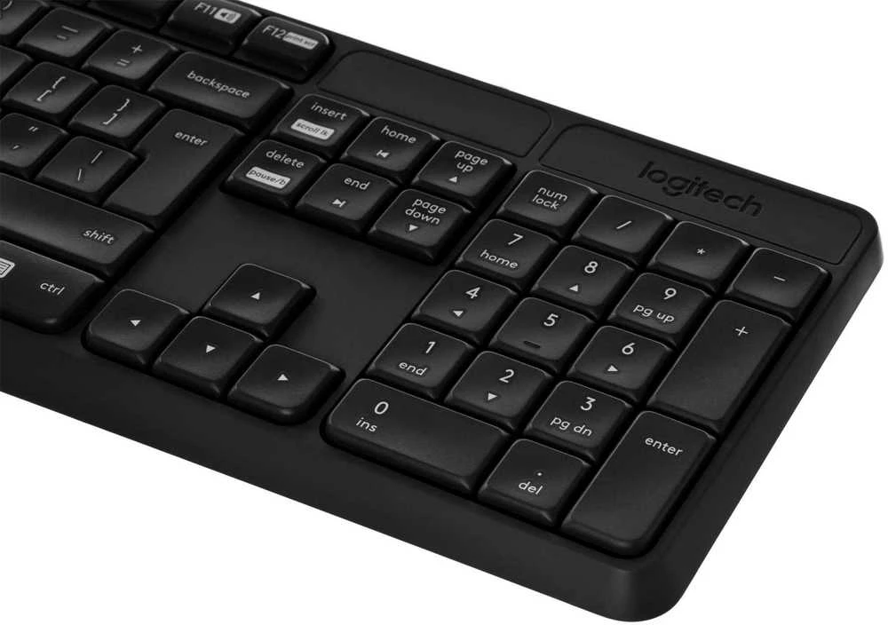 Belaidis klaviatūros ir pelės rinkinys Logitech MK235, US išdėstymas