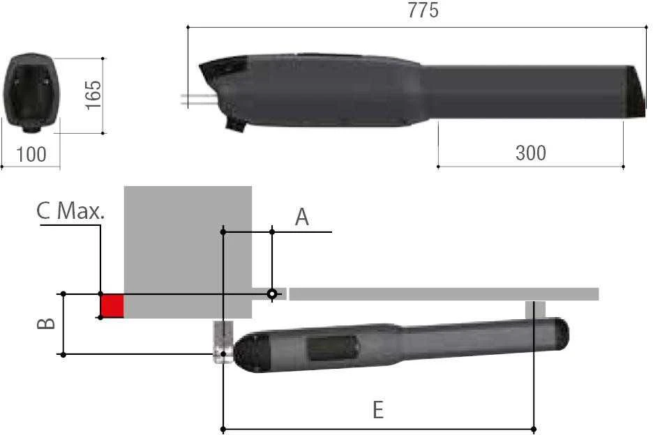 Rinkinys CAME NEW ATI30DGF SAFE 24V TOP 6 m dvivėriams vartams