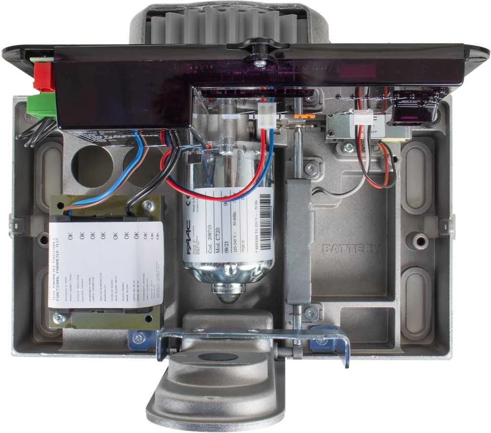 FAAC „Cyclo C720 FDS“ komplektas – 24 V automatika iki 400 kg svorio stumdomiems vartams