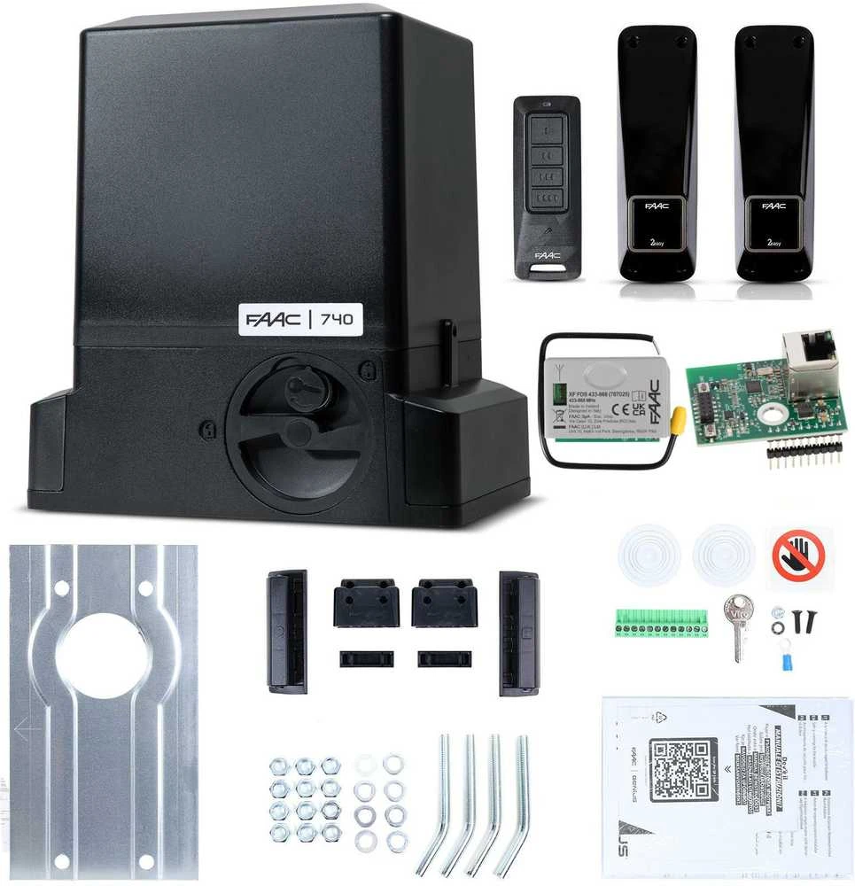 Delta 2 SMART komplektas – FAAC 740 (Wi-Fi+LAN+BLE) 500 kg stumdomiems vartams