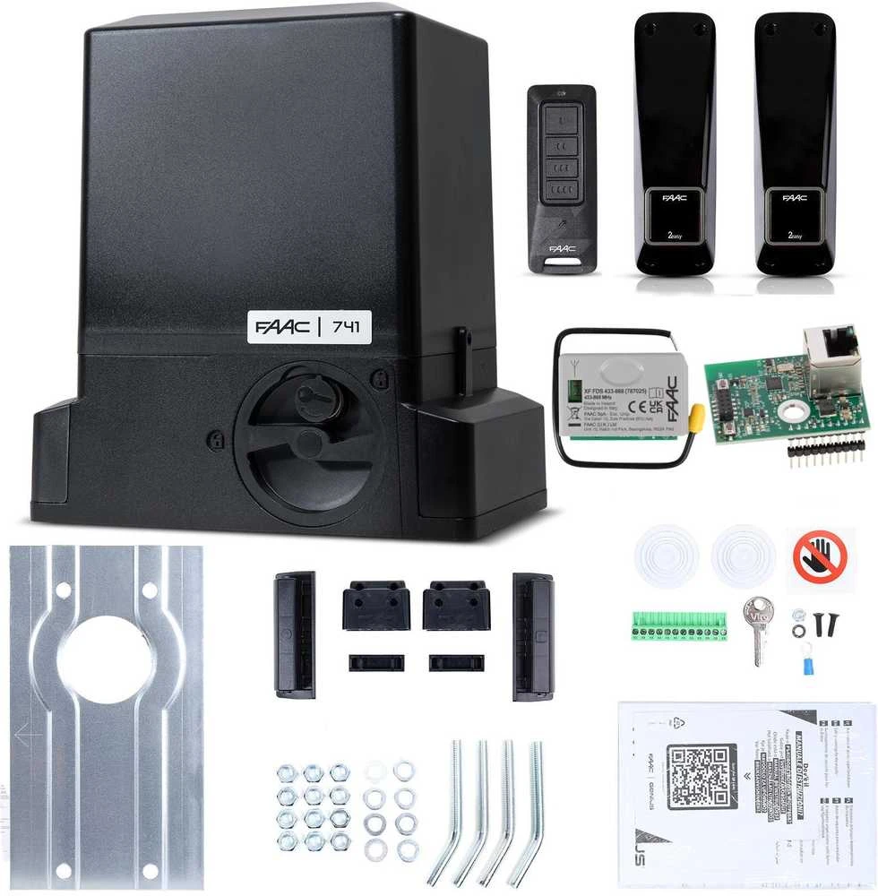„Delta 3 SMART“ komplektas – FAAC 741 (Wi-Fi+LAN+BLE) 900 kg stumdomiems vartams