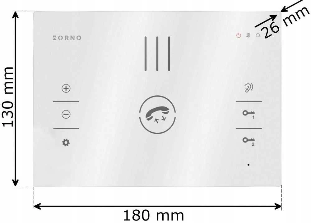 Orno SANDI, vienos šeimos domofono komplektas, be ragelio, 2 laidų, užšifruotas, RFID, juodas