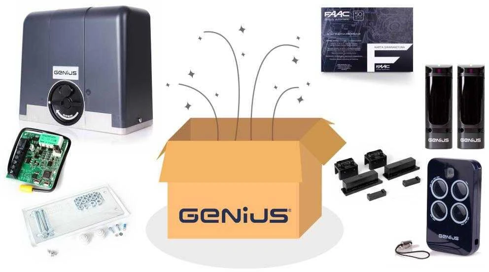 Faac PAVARA STUMDOMIEMS VARTAMS GENIUS-BLIZZARD-500/KIT - PRADINIS RINKINYS (Pažeista pakuotė)
