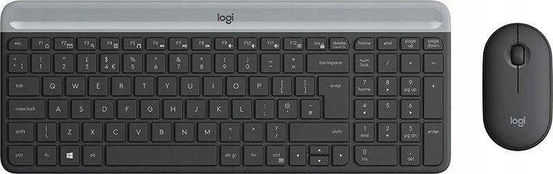 Logitech MK470 Slim Wireless Combo, belaidė klaviatūra ir pelė, US išdėstymas, Grafito spalvos