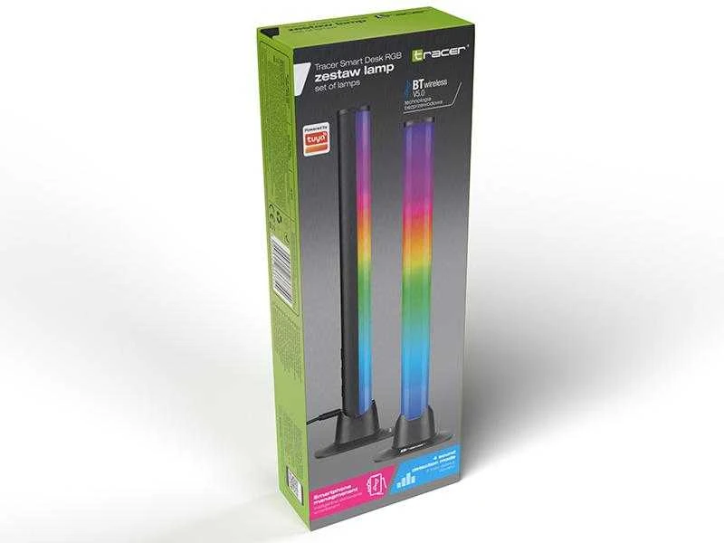Sieninis šviestuvas TRACER Smart Desk RGB Tuya App lempų rinkinys