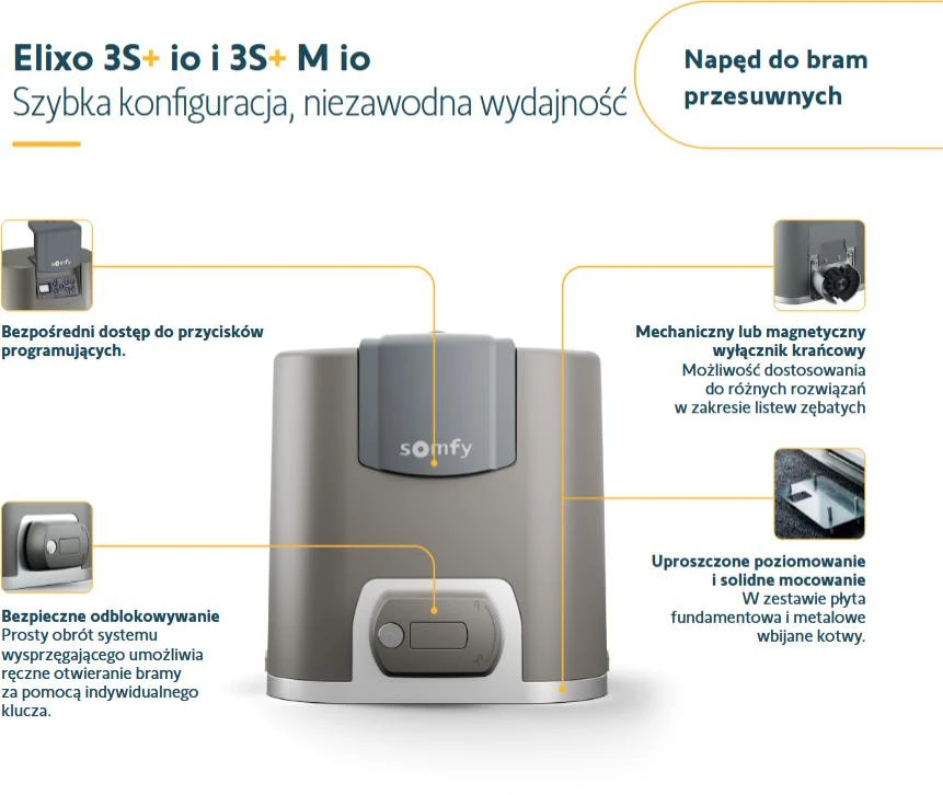 Rinkinys Somfy Elixo 3S+ M IO standartinis paketas 600 kg stumdomiems vartams