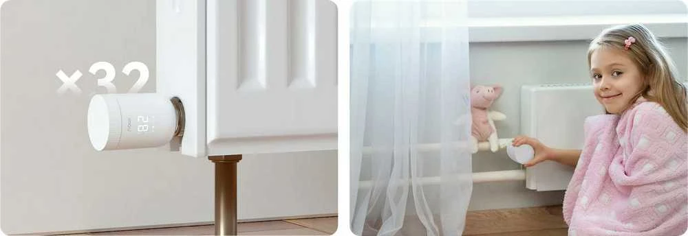 IMOU KIT-TRV1-EU-2 ZigBee termostatinės galvutės rinkinys su 6 adapteriais ir šliuzu