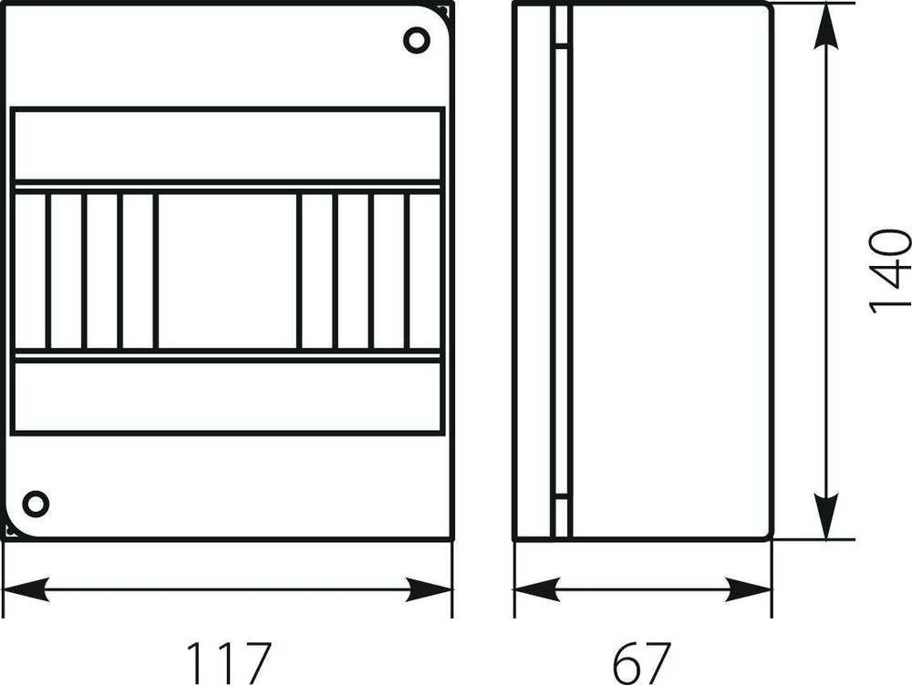 RNO 6 IP30 skirstomasis skydas 140x117x67mm, baltas | 5.6 Elektro-Plast Opatówek