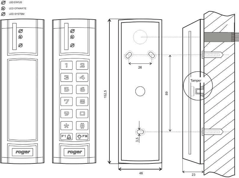 ROGER PR312EM-BK techninė schema