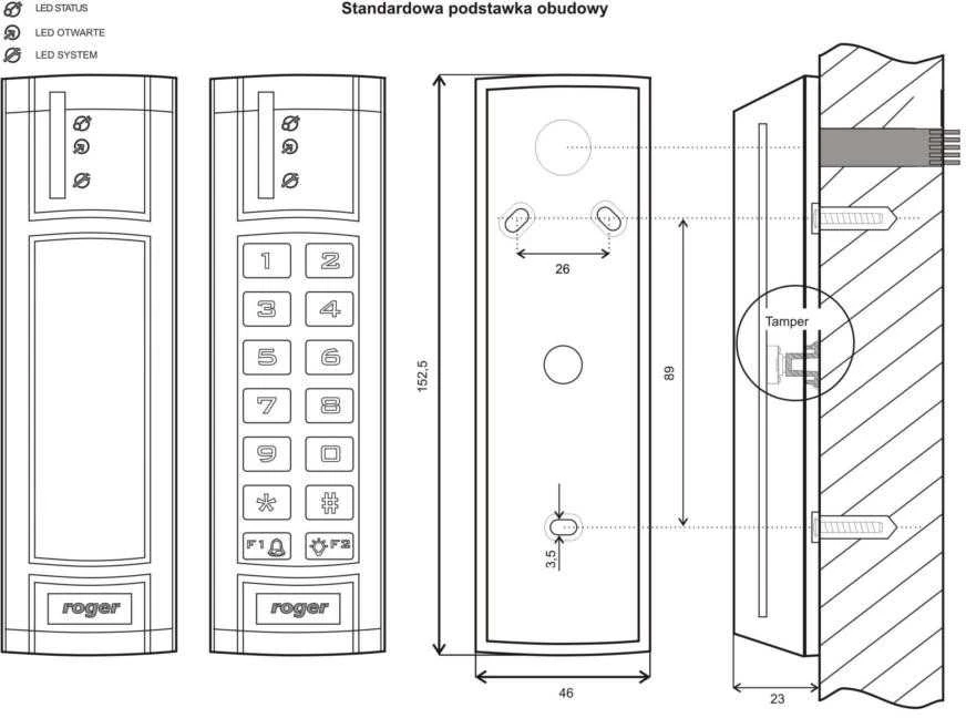 RGE ROGER PRT12EM-G PROXIMITY READER