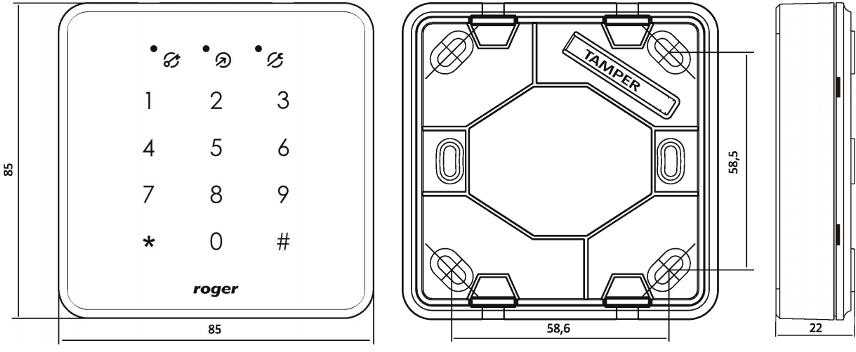 ROGER PRT82MF-BK proximity skaitytuvas