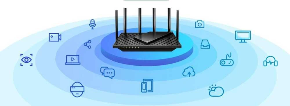 Maršrutizatorius TP-LINK Archer AX73 (AX5400) Dual-band 2,4 / 5 Ghz - Wi-Fi 6 - 5400 Mbit/s - 10,100,100 Mbit/s - RJ45 - MU-MIMO