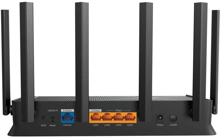 TP-LINK | Archer BE400 BE6500 dviejų dažnių „Wi-Fi“ 7 maršrutizatorius | 802.11ax | Ethernet LAN (RJ-45) jungtys 4 | Mesh palaikymas: Taip | MU-MiMO: Taip | Ne, mobilusis plačiajuostis ryšys: | Antenos tipas: Išorinė