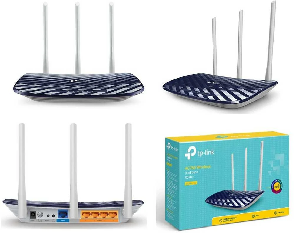 TP-Link Archer C20 433Mbps at 5GHz + 300Mbps at 2.4GHz 802.11ac/a/b/g/n