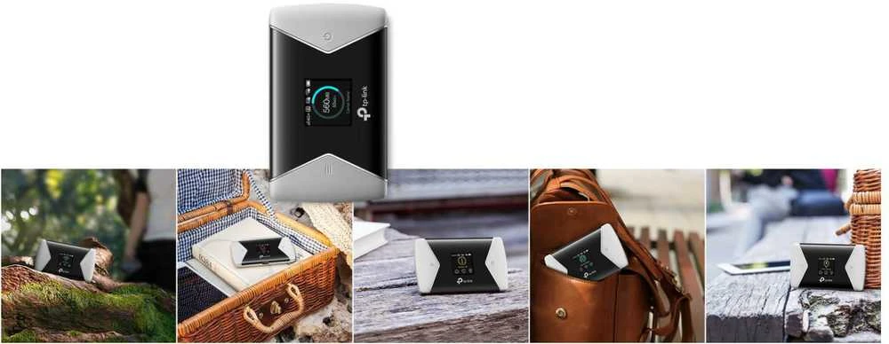 TP-LINK mobilusis 4G LTE WLAN Maršrutizatorius 600 MBs Dviejų dažnių Wi-Fi 4G Modemas SIM kortelės lizdas Micro SD lizdas 1,4 colio TFT ekranas 3000 mAH baterijos