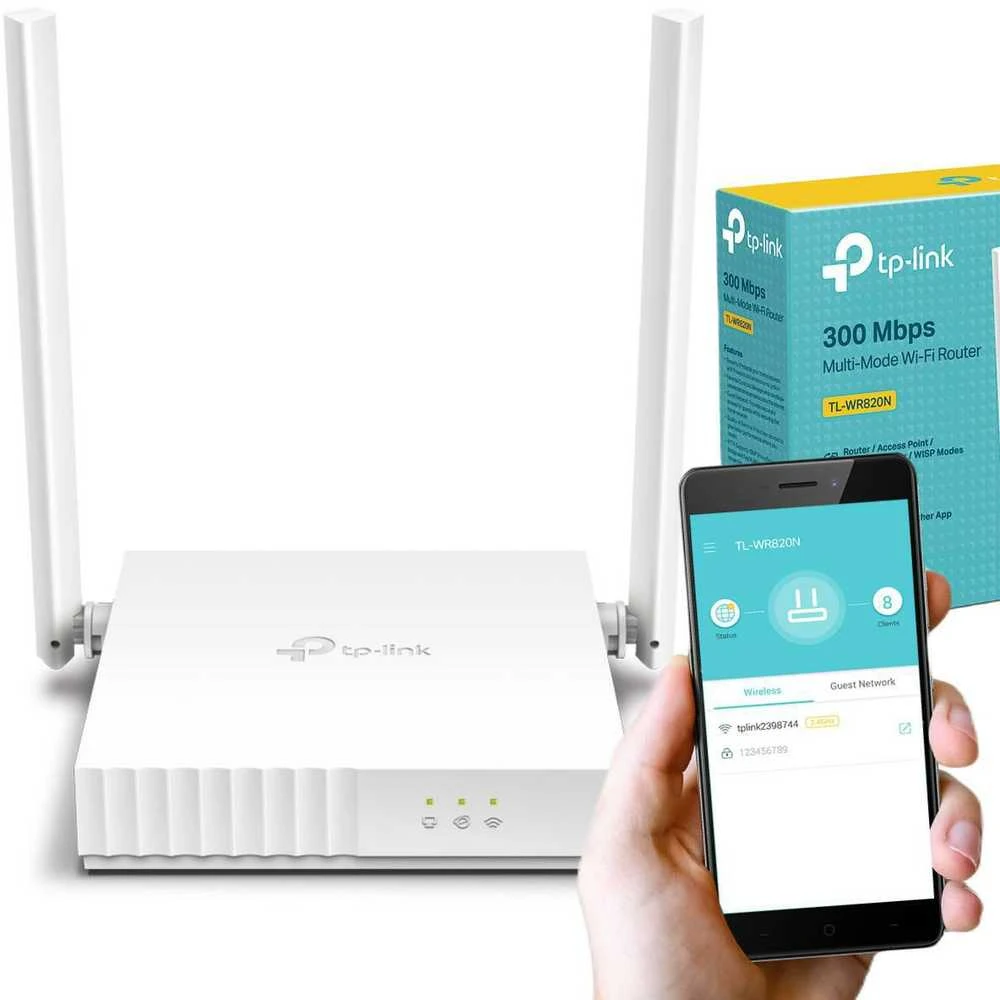 TPLINK TL-WR820N TP-Link TL-WR820N belaidis 802.11n/300Mbps 2T2R maršrutizatorius 2xLAN 1xWAN IPTV IPv6