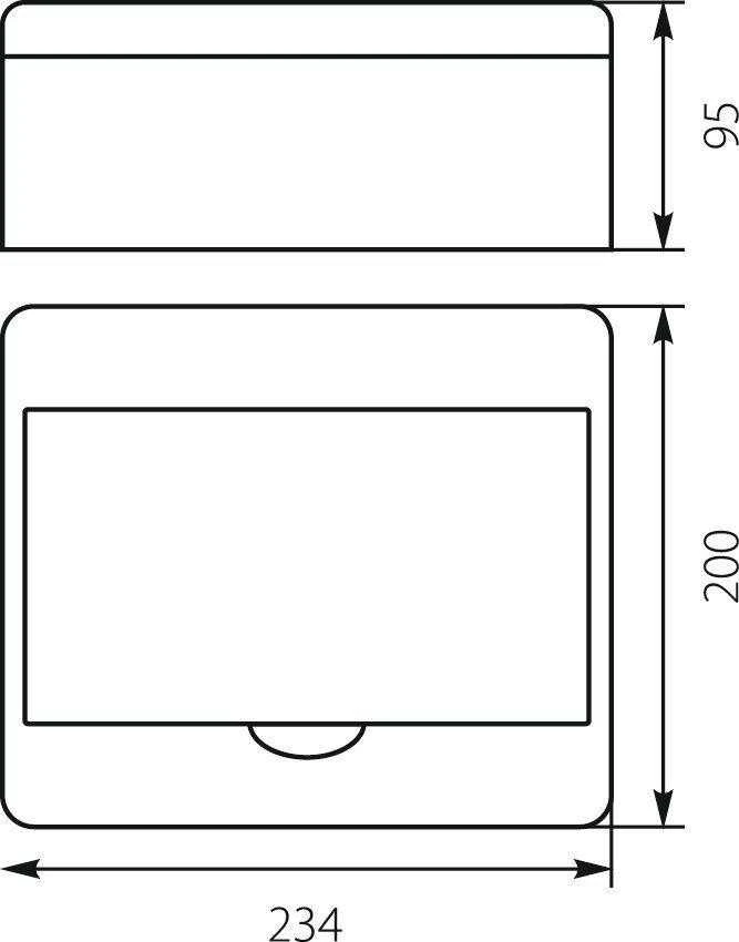 Elektro Plast 7.2 Moduliniai skirstomieji įrenginiai 1x8 paviršiuje montuojami IP40 RN-8 WAVE 7.2