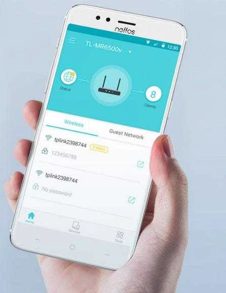 Belaidis Maršrutizatorius - TP-Link N300 4G LTE Telefono WiFi Maršrutizatorius - Juodas