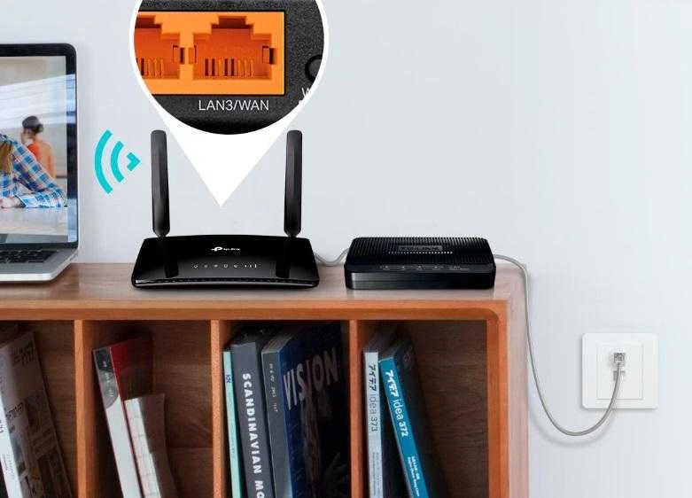Belaidis Maršrutizatorius - TP-Link N300 4G LTE Telefono WiFi Maršrutizatorius - Juodas