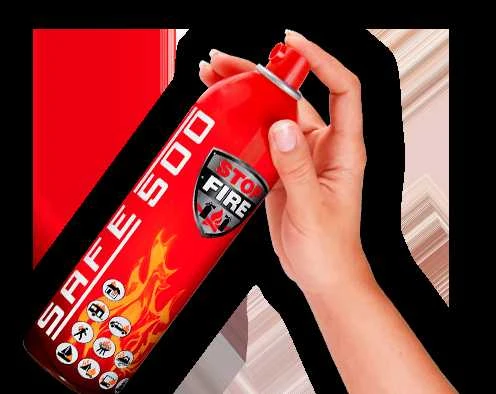 TST Kidde SAFE 500 gesintuvas rankoje