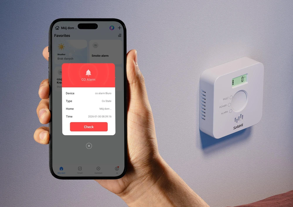Carruzzo SAFEMI Czujnik dymu – WiFi – Garantija 3 metai SHC-10W