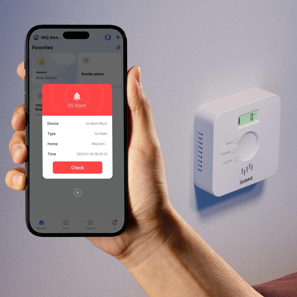 Carruzzo SAFEMI Czujnik dymu – WiFi – Garantija 3 metai SHC-10W