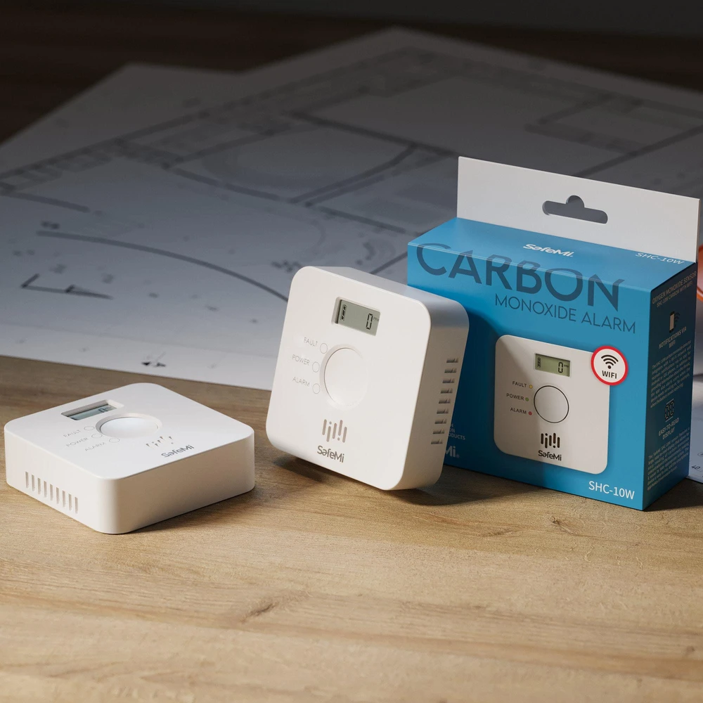 Carruzzo SAFEMI Czujnik dymu – WiFi – Garantija 3 metai SHC-10W