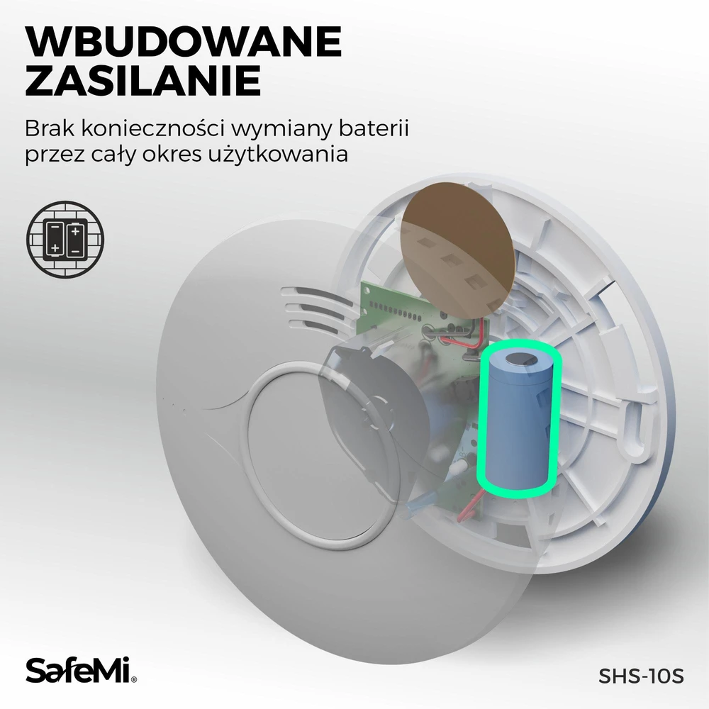 SAFEMI dūmų detektorius - WiFi - 3 metų garantija SHS-10W