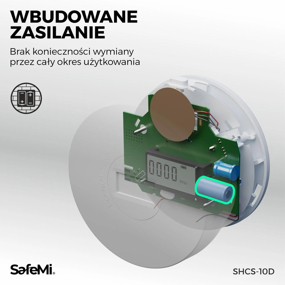 „Carruzzo SAFE MI“ anglies monoksido ir dūmų detektorius – B – 7 metų garantija SHCS-10D