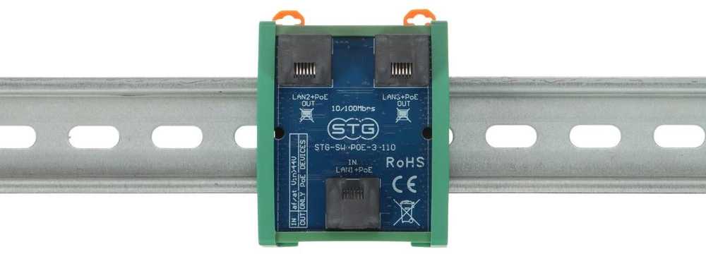 Šakotuvas Delta POE jungiklis / ilgintuvas STG-SW-POE-3-110 3 prievadų STG